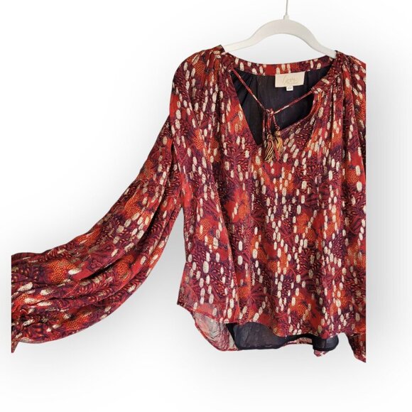 Anthropologie Jane Peasant Blouse XSP oversized whimsical size XSP EUC - Picture 9 of 14